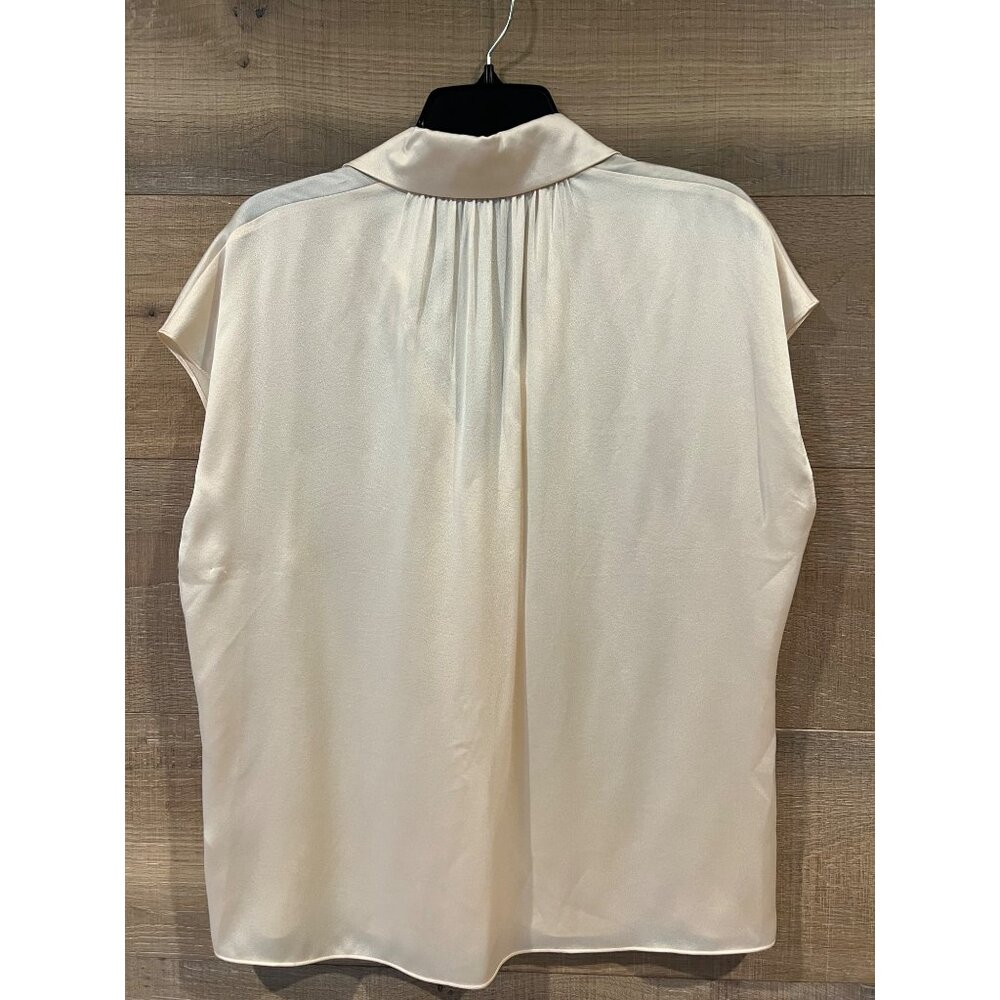 Vince Cap Sleeve Ruched Back Blouse top shirt size S - Picture 7 of 10